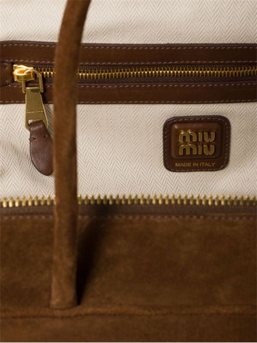 Caramel brown suede bag MIU MIU | 5BB117V-MON2CSSF0324